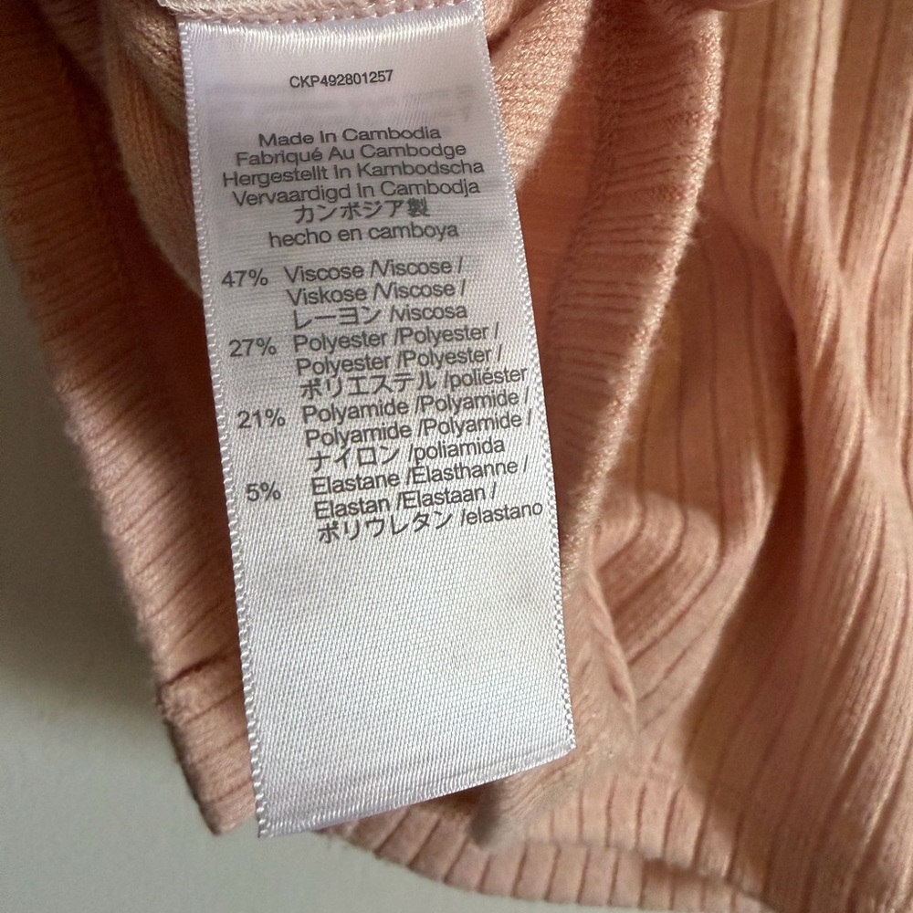 Madewell Pale Blush Pink Relaxed Button- Front Cardigan Knit Top size XS EUC - Picture 11 of 12